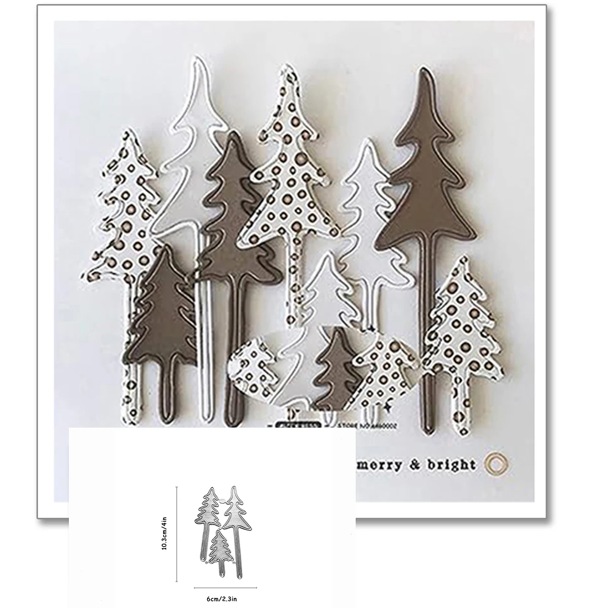thumbnail image 1 of Troquel de metal con forma de árbol de Navidad en 3D para álbumes de recortes, tarjetas de felicitación, repujado, manualidades, troqueles de corte, novedades de 2024, 1 of 5