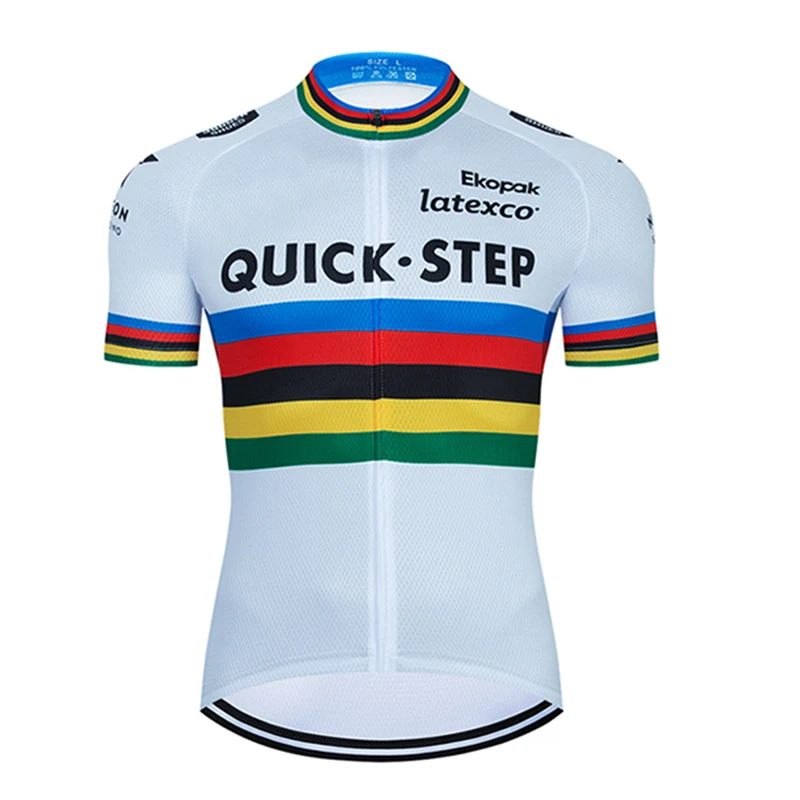 thumbnail image 1 of Maillot de ciclismo del equipo francés para hombre, ropa de ciclismo de montaña, camiseta de secado rápido, ropa de ciclismo corta de verano, 1 of 5