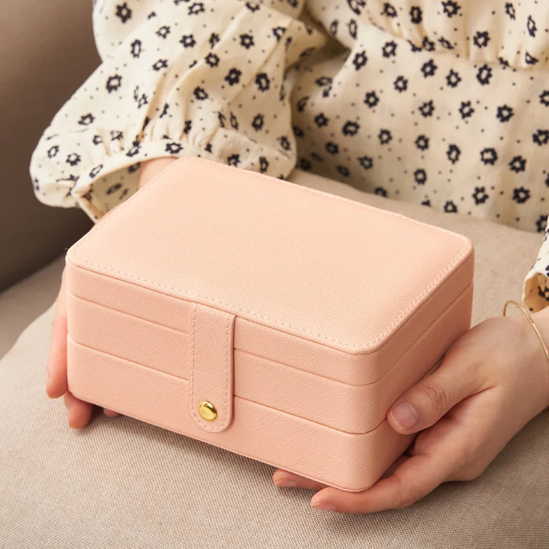 Large Capacity PU Leather Jewelry Box Display Organizer Multi-Function for Earring Necklace Ring Bracelet Gifts Storage Box