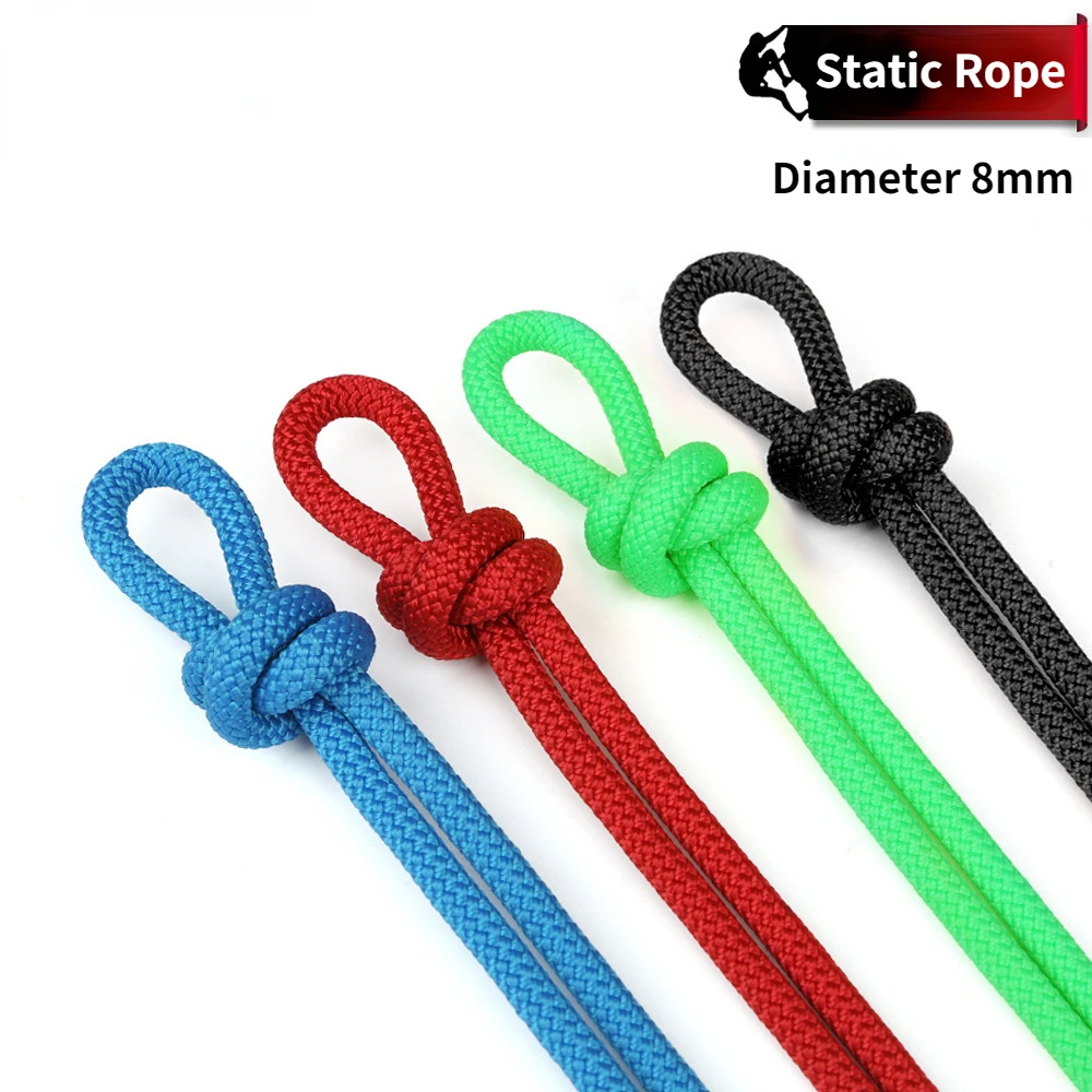 

Professional Rock Climbing Rope Outdoor Hiking Corda 8mm Diameter High Strength Statics Safety Rope Fire Rescue Parachute