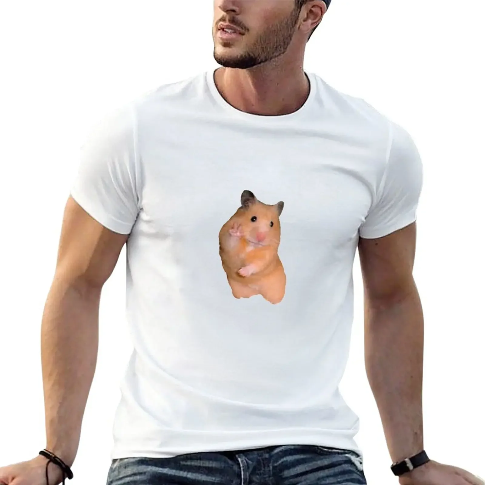 

Peace Hamster Meme T-Shirt anime clothes new edition funnys mens champion t shirts