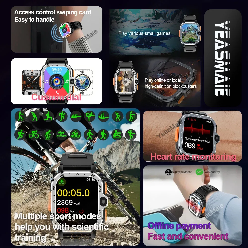 PGD SmartWatch 4G LTE GPS Wifi SIM ī NFC  ī޶ ߰ 16/64G ROM  Google Play ɹڼ ȵ̵ Ʈ ð 