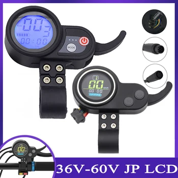 Schermo LCD per scooter elettrico con acceleratore a pollice 36V 48V Display per misuratore per scooter elettrico con acceleratore per interruttore cambio di ricarica USB