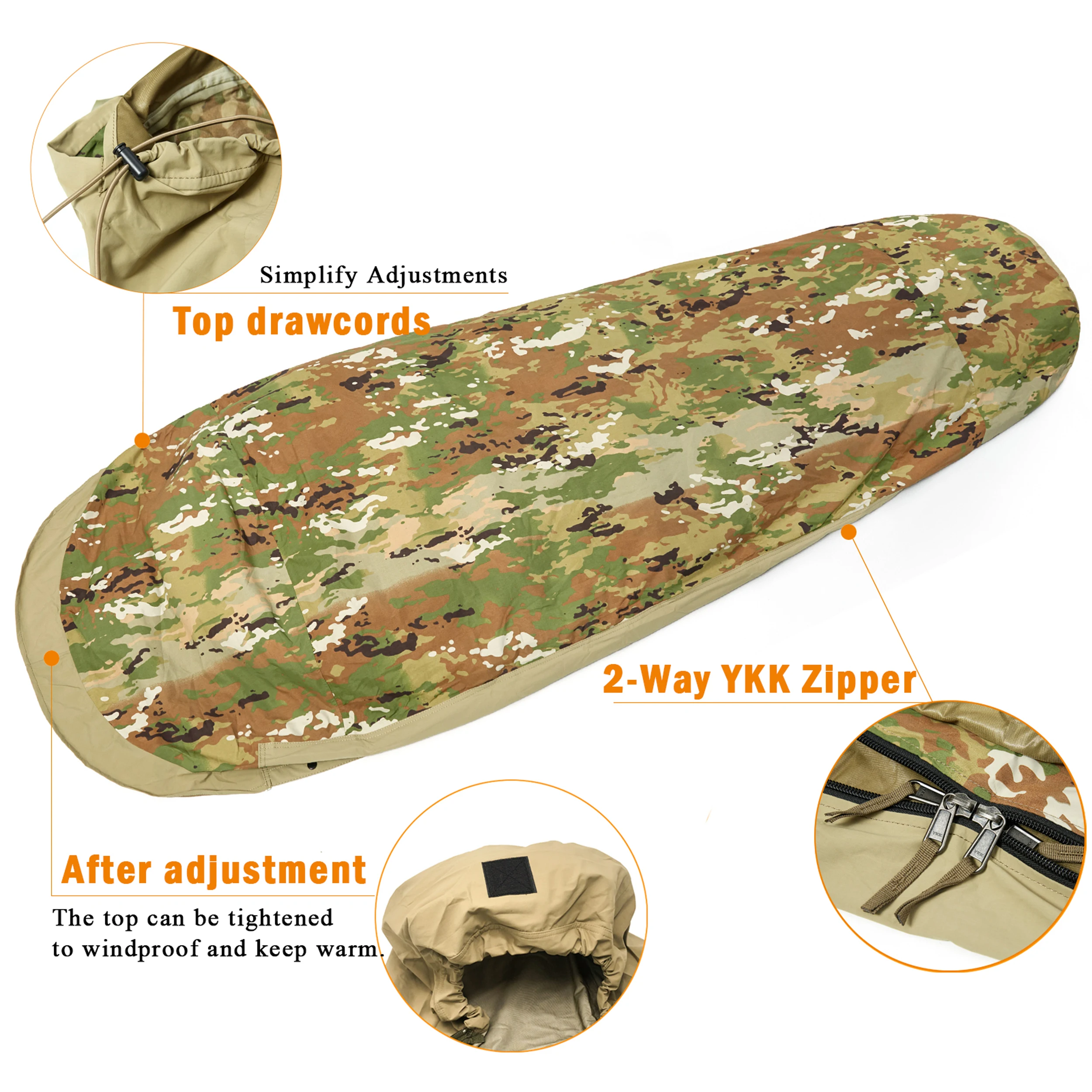 Bivy Tent Military Bivy Cover Waterproof Sleeping Bag Shell For