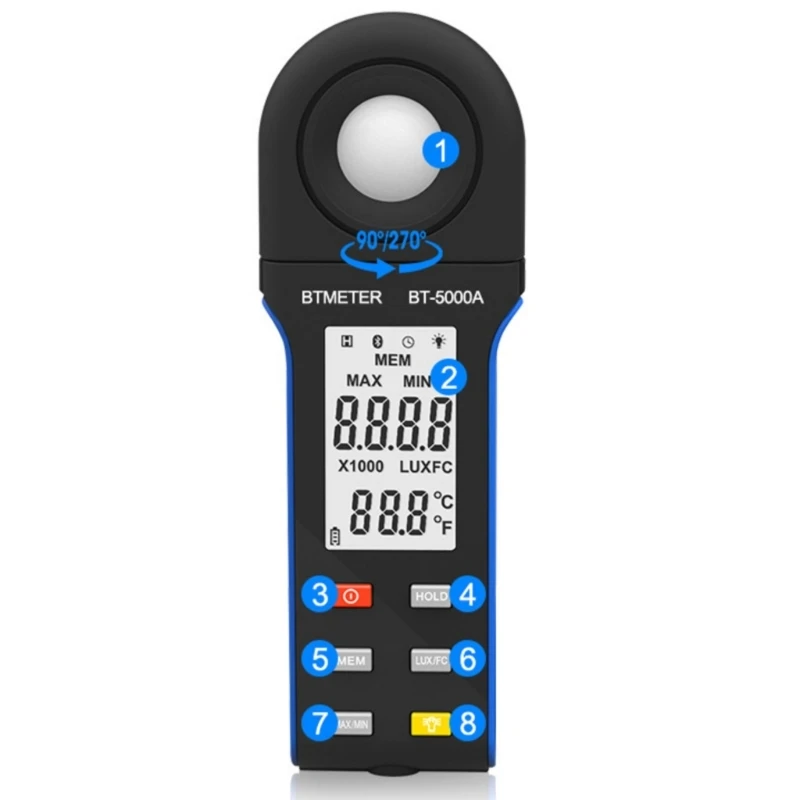 Precise Digital Illuminance Luxmeter Meter With Mobile Application For Comprehensive Light Studies Professional Lighting 5