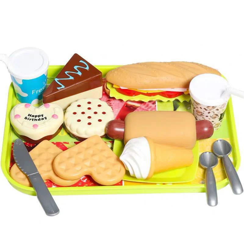 

Simulation Fast Food Toys Children Kitchen Toys Play House Toy Plastic Drink Food Kit Kat Pretend Toys Kids Early Education Toys