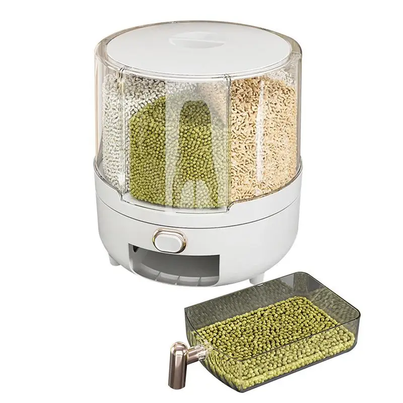

Rice Dispenser Insect Proof Sealed Container Airtight Food Storage Bucket Moisture Proof Grain Barrels For Kitchen Organizer