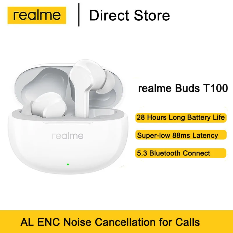 наушники realme buds t100 white