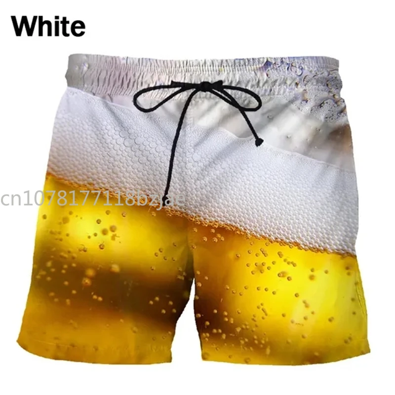 Summer Cool Beer Pants Men 3D Printed Swimsuit homme 2024 Swim Trunks Beach Shorts homme Sport Gym Ice Shorts Swim Shorts