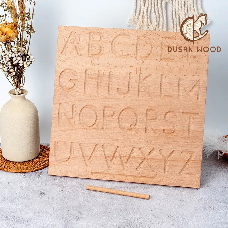 

Educational Toys, Wooden Concave-Convex Writing Boards, Early Education, Montessori Numbers, Letters, Geometric Figures, Beech B