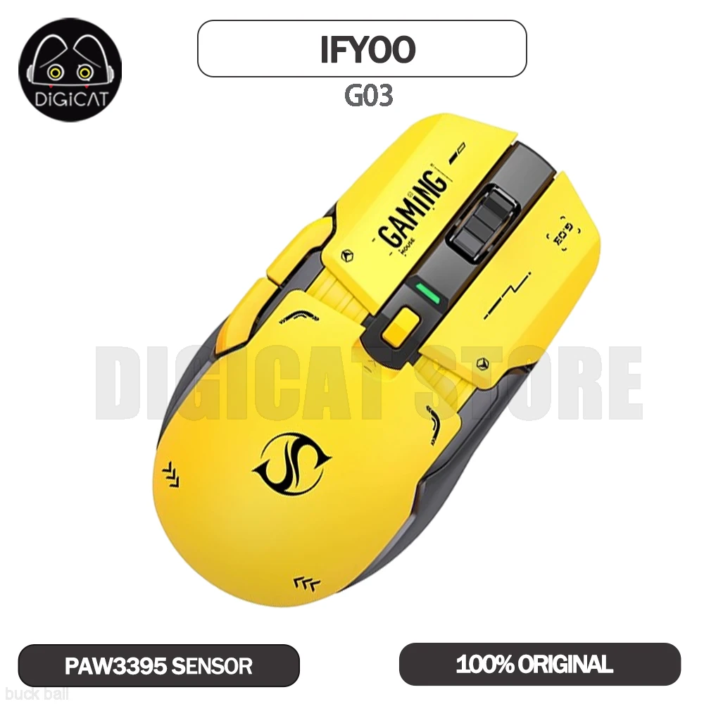 

IFYOO G03 2.4G Wireless Mouse PAW3395 Wired Lightweight 26000DPI 8 Button RGB E-sports Gaming Mouse For Windows/Mac OS Mice