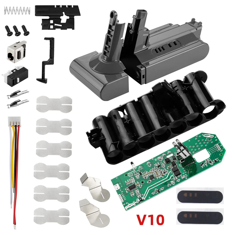 ダイソン掃除機用PCB,v10,リチウム電池,プラスチックケース,充電