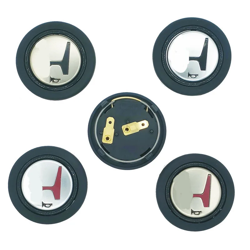 Horn Switch Steering Wheel Switch Modified steering wheel horn button JDM ABS racing horn switch push cover universal H cap steering wheel auto parts decorat