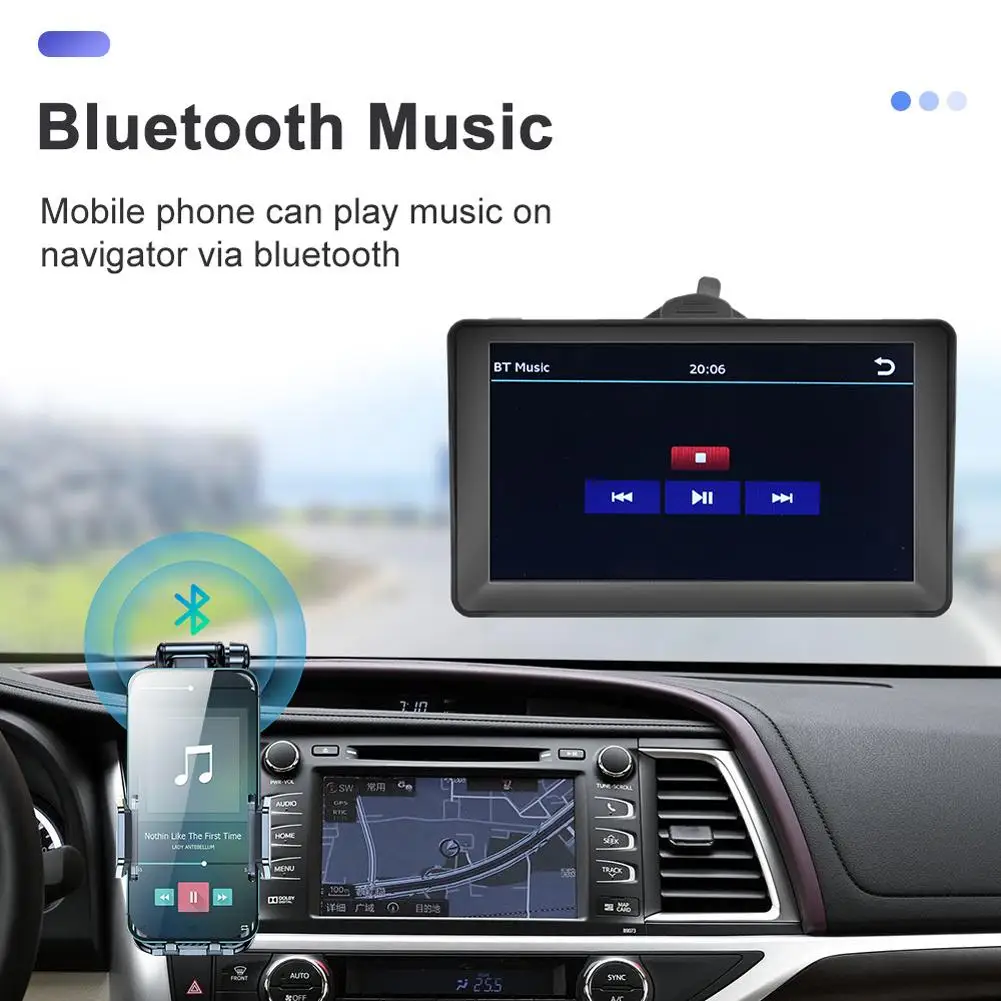 

Car Navigation Device Hd 7-inch Wire-controlled Touch Screen Display Loop Video Reversing Camera For Truck Rv