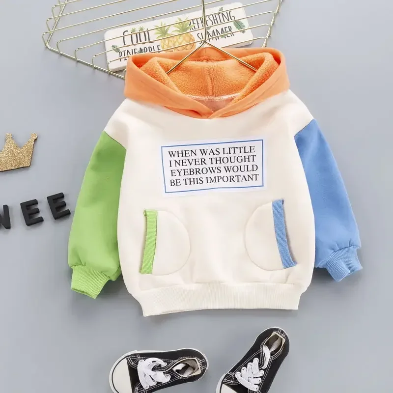 

Hot NEW Children Parkas Winter Jacket Girl Boys Winter Top Coat Kids Warm Thicken Velvet Hooded Baby Coats Causal Outerwear