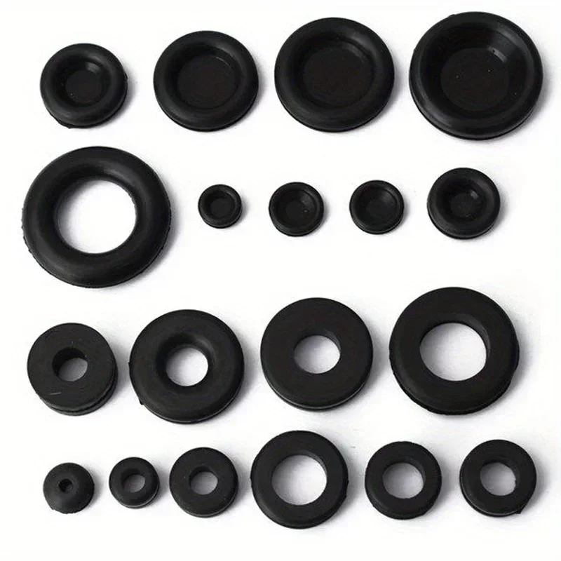 Waterproof Protect Wire Tool 125PCS/BOX 18 Sizes Set Sealing Rubber Cables Grommet Kit Electrical Plugs Conductor Gasket Ring