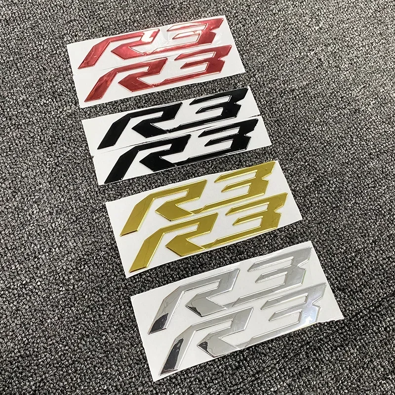 

Motorcycle 3D Emblem Badge Decal Tank Wheel Sticker Soft Reflective Decal R1 R3 R6 Sticker For Yamaha YZF-R6 Fairing Body Decals