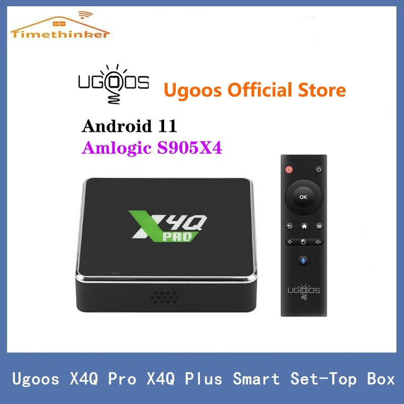 Ugoos – Boîtier Smart Tv X4 Pro Plus, Amlogic S905x4, 4 Go/32 Go