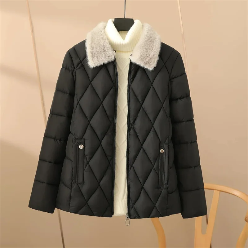 Cotton Jacket Women's Short 2023 New Winter Lightweight Warm Down cotton Jacket Korean Version Loose Small Cotton Jacket Jacket
