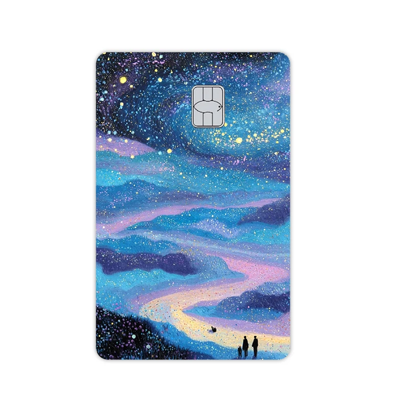Starry Sky Laser Shiny PVC Sticker Film for Card Protection & Style