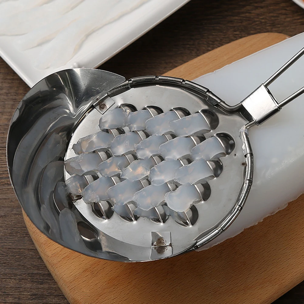 Stainless Steel Jelly Scraper Plane Kitchen Roton Macroporous Cold Noodle Knife