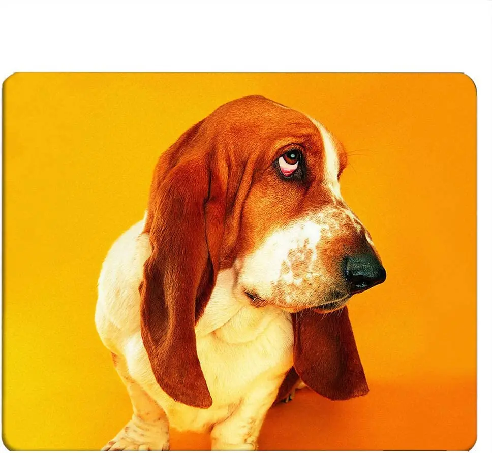 

Basset Gaming Mousepad Funny Basset Hound Dog Mouse Pad Mouse Mat for Computer Desk Laptop Office 9.5 X 7.9 Inch Non-Slip Rubber