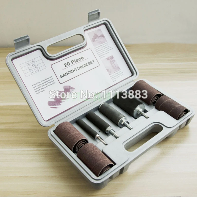 20Pcs Long Drum Sanding Kit For Drill Press( 1/2 20Pcs Long Drum Sanding Kit For Drill Press( 1/2