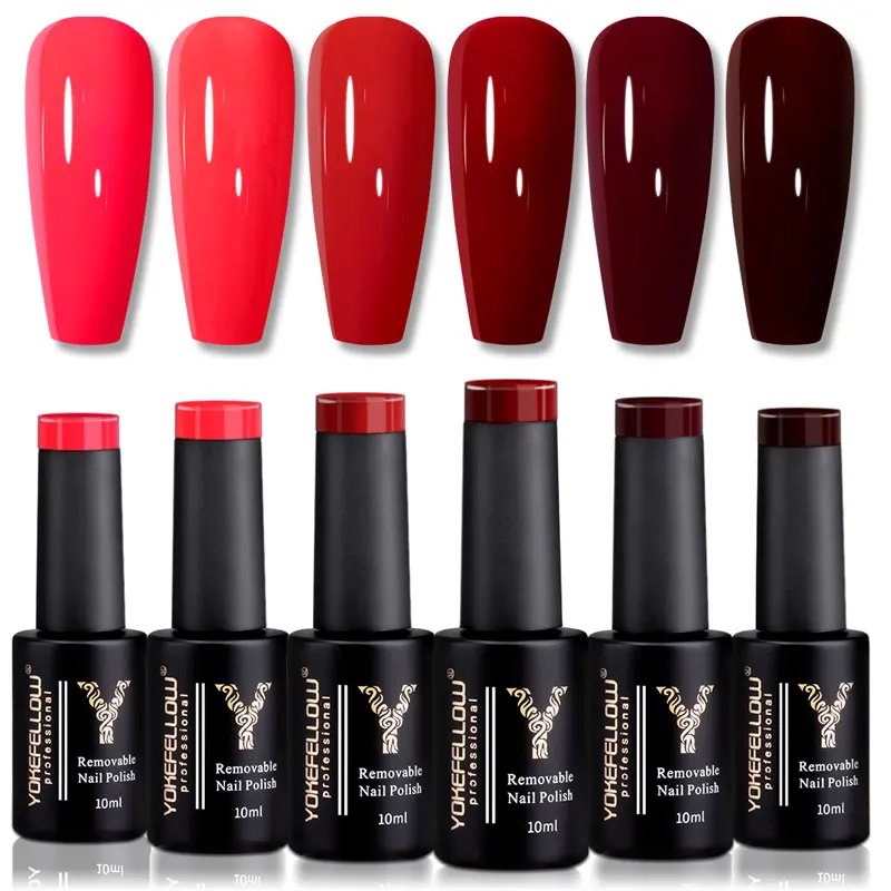 Yokefellow 10ml Christmas Gel Nail Polish Sparkle Red Green Gel Polish