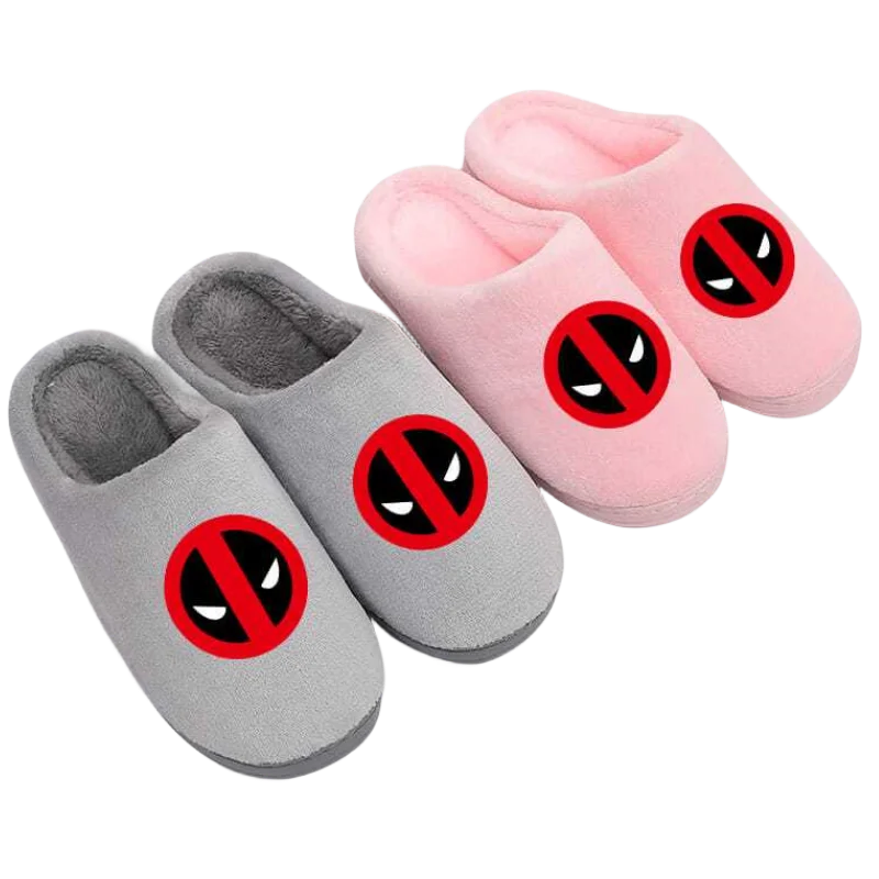 

Marvel Deadpool men and women couples new winter home indoor thick-bottomed non-slip soft plush warm casual cotton slippers