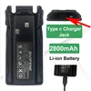 Walkie Talkie UV-82 Battery USB Type C UV-82HP Extended Rechargable Battery For Baofeng UV82Plus UV-8D UV-82WX UV-89 UV82 BL-8 2