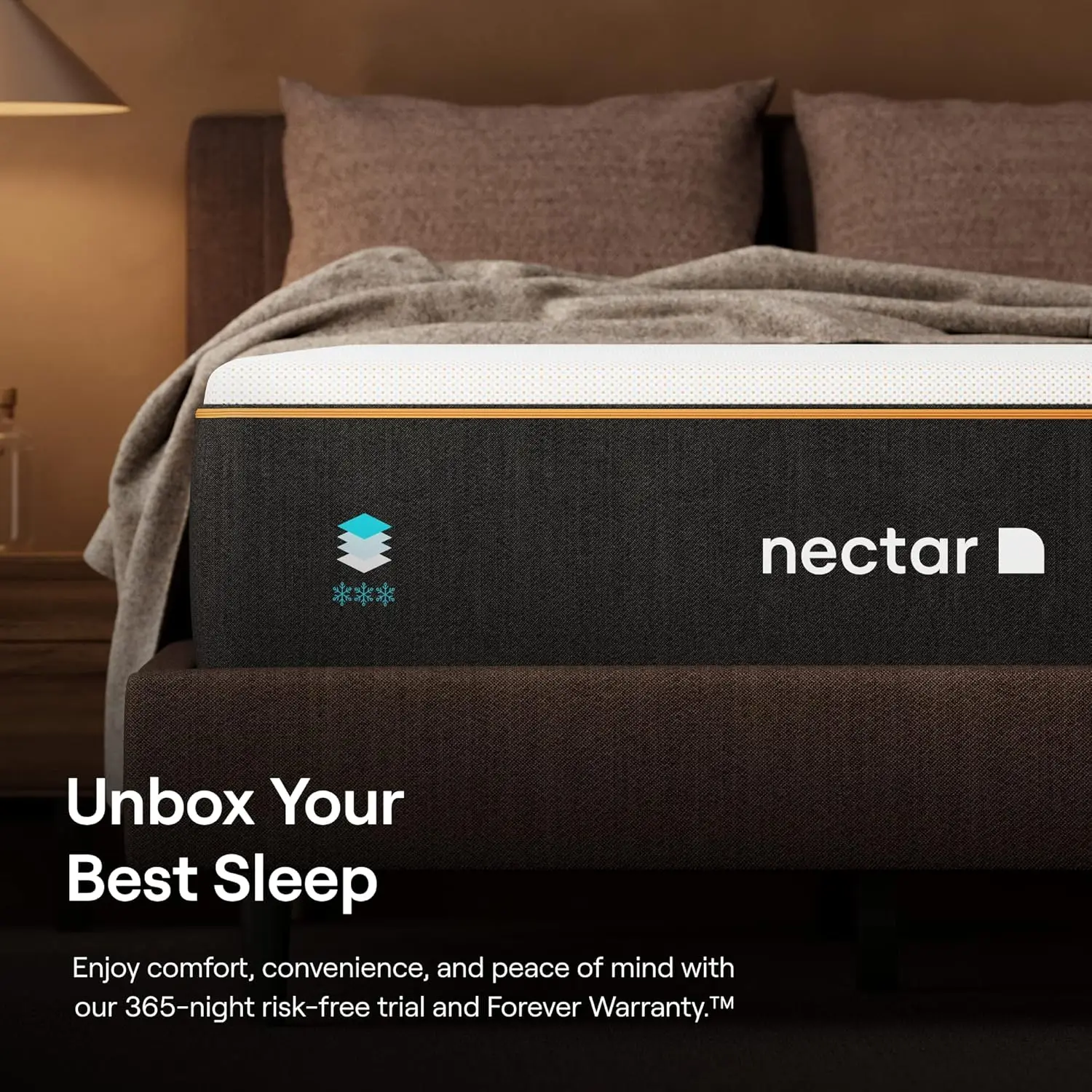 Nectar Premier Copper 14" King Mattress - Medium Firm Gel Memory Foam Mattress 5 Layers of Comfort Triple Action Cooling Tech 6