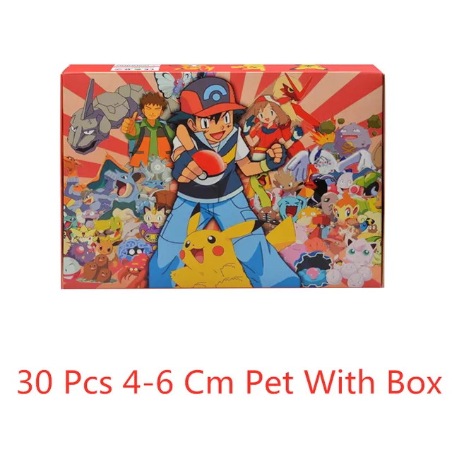 20-100Pcs 4-6 Cm Anime Pokemon Big Figure Toy Pikachu Action Figure Model Ornamental Decoration Collect Toys For Children's Gift - 30 Pcs With Box