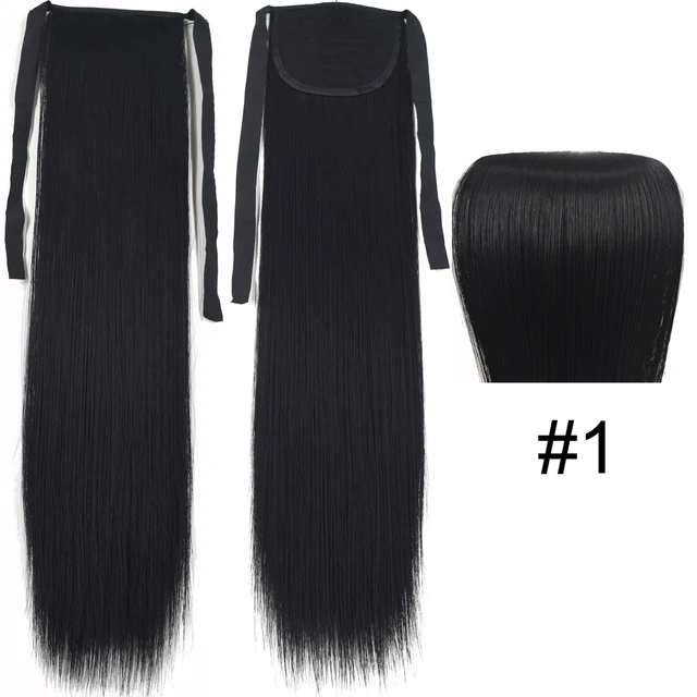 TOPREETY Synthetic Heat Resistant Hair 90gr Straight Ribbon Ponytail Extensions 1006 #1