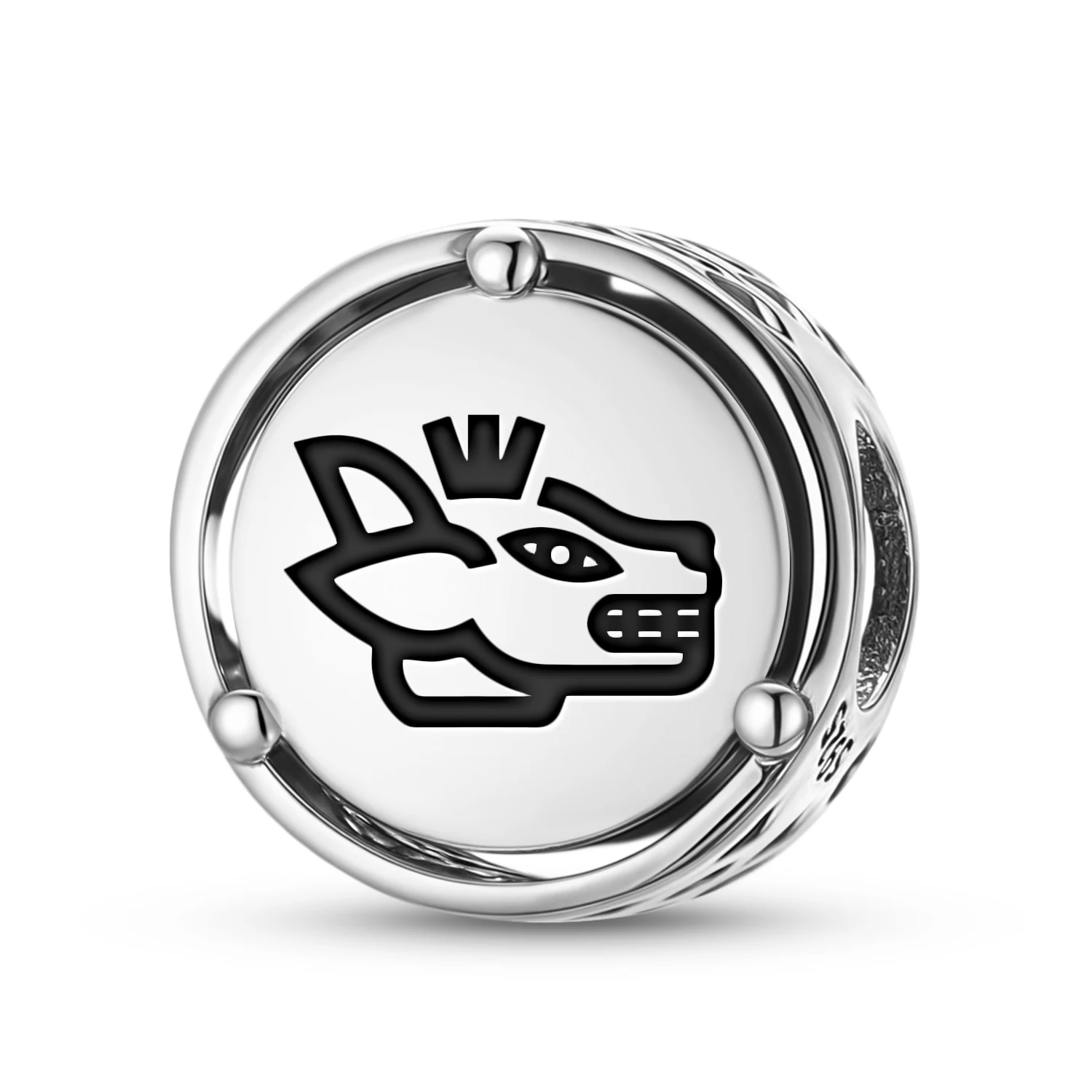 Aztekischer Mazatl-Charm aus 925er-Sterlingsilber mit Symbol, passend für Original-Armbänder, DIY-Schmuck, Zubehör, Familienperle