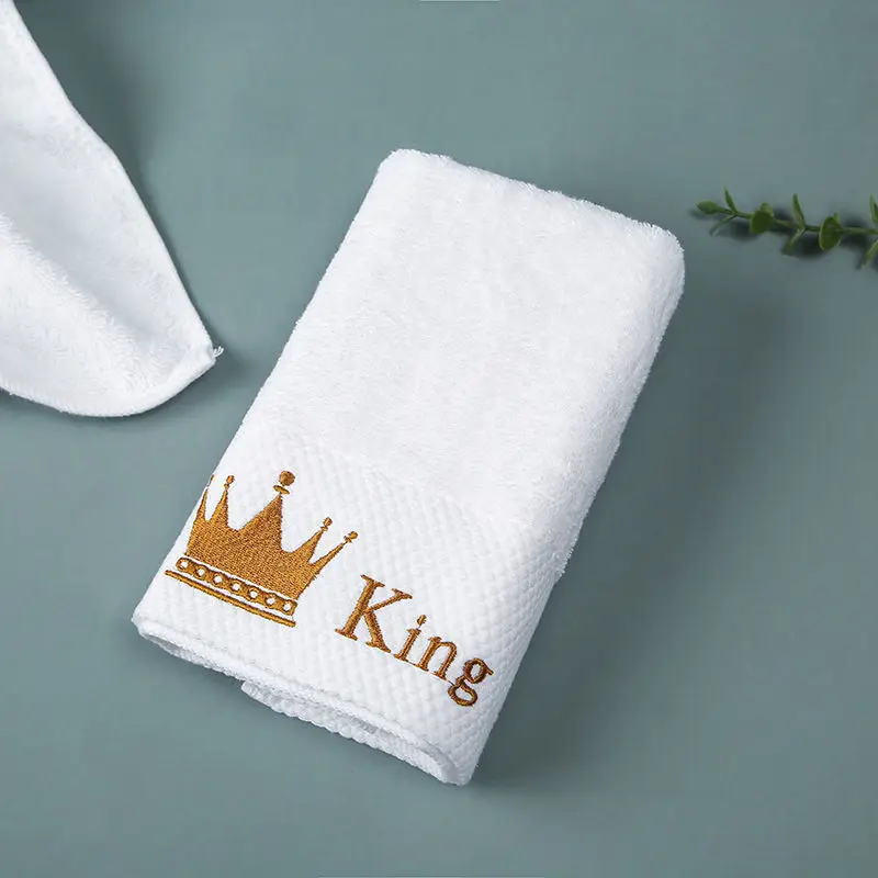 Description Picture 6 of itemKing Queen White Cotton Large Bath Towel Hotel SPA Club Sauna Beauty Salon Free Custom Embroidery Beautiful LOGO its Name