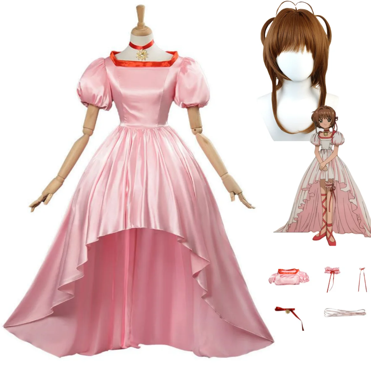 Anime Cardcaptor Sakura Card Captor Kinomoto Sakura Cosplay Costume Wig Pink Princess Dress Woman Sexy Cute Birthday Party Suit - AliExpress 200000532 Anime Cardcaptor Sakura Card Captor Kinomoto Sakura Cosplay Costume Wig Pink Princess Dress Woman Sexy Cute Birthday Party Suit - AliExpress 200000532