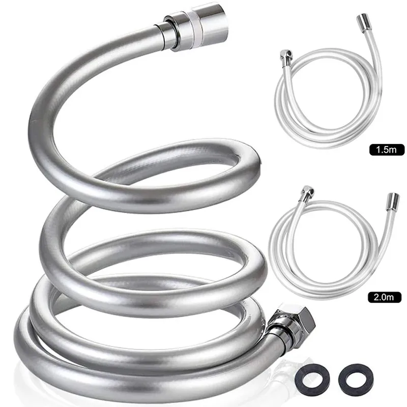 PVC Silicone Shower Head Hose Flexible Pipe Tube 1.5/2/3M