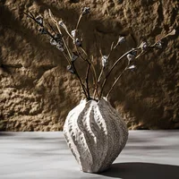 CAPIRON Nordic Irregular Ceramic Vase for Pampas Grass Home Bedroom Living Room Table Centerpiece Decoration Accessories Desk 2