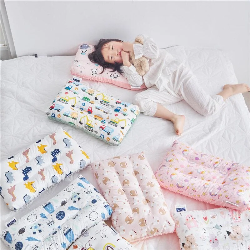 Soft Gauze Baby Pillow Comfortable Doudou velvet pillow For Newborns Baby Sleep Headrest Breathable Infant Kids Pillow 4