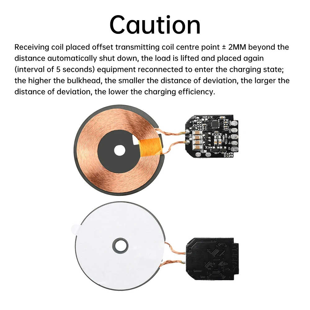 15W Wireless Charger Module with Magnetic Charging Coil (1 or 5 Pack)