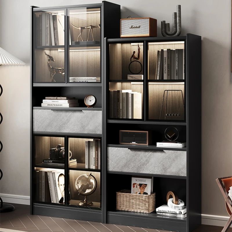 

Black Bedroom Bookcase Filing Cabinets Wooden Shelves On Wall Perfume Bookshelf Storage Books Estanteria Libros Nordic Furniture