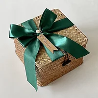 Handmade Woven Basket For Storage Plants Kitchen Office Woven Hangings Organizer Basket With Handle 1