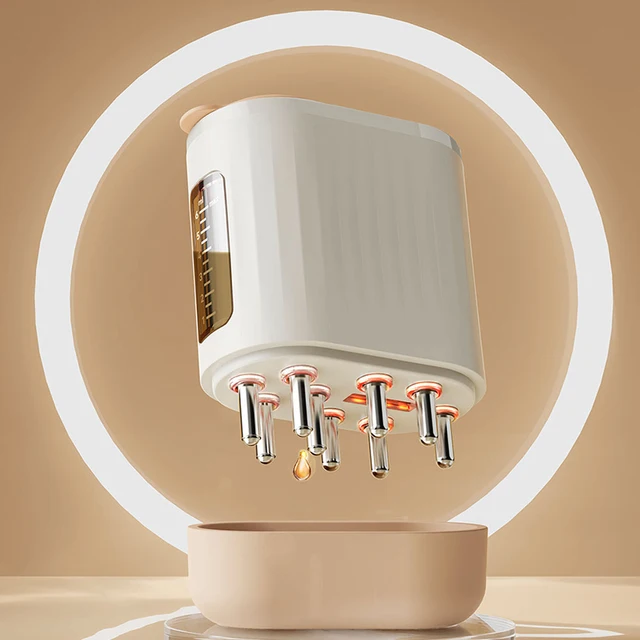 Electric Head Scalp Massager Hair Growth Oil Serum Comb Waterproof Head Scratcher Regrowth Hair Treatment With Red Light Therapy