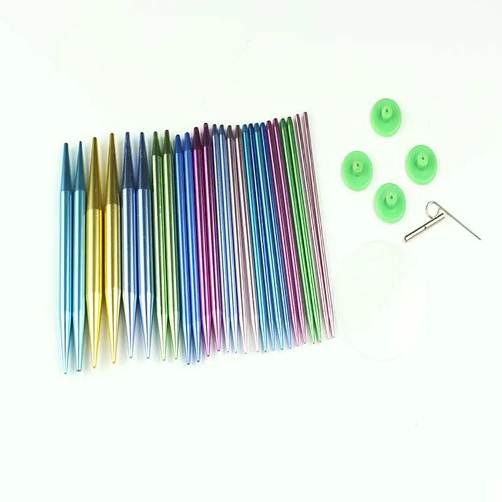 Aluminum Circular Knitting Needle Set With Interchangeable Crochet