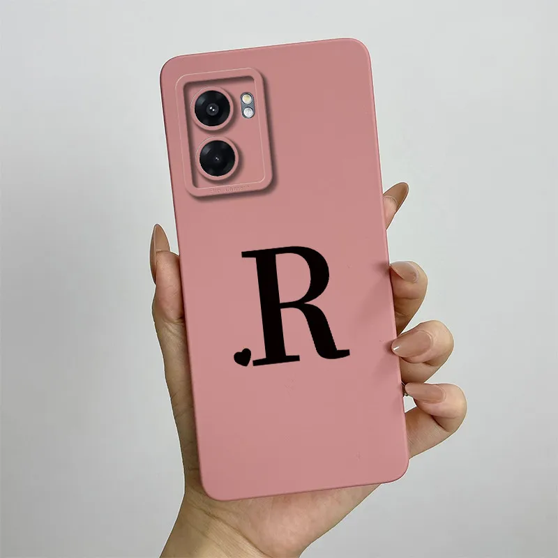 Chic Initial Letters Soft TPU Phone Case - Simple & Cute Design