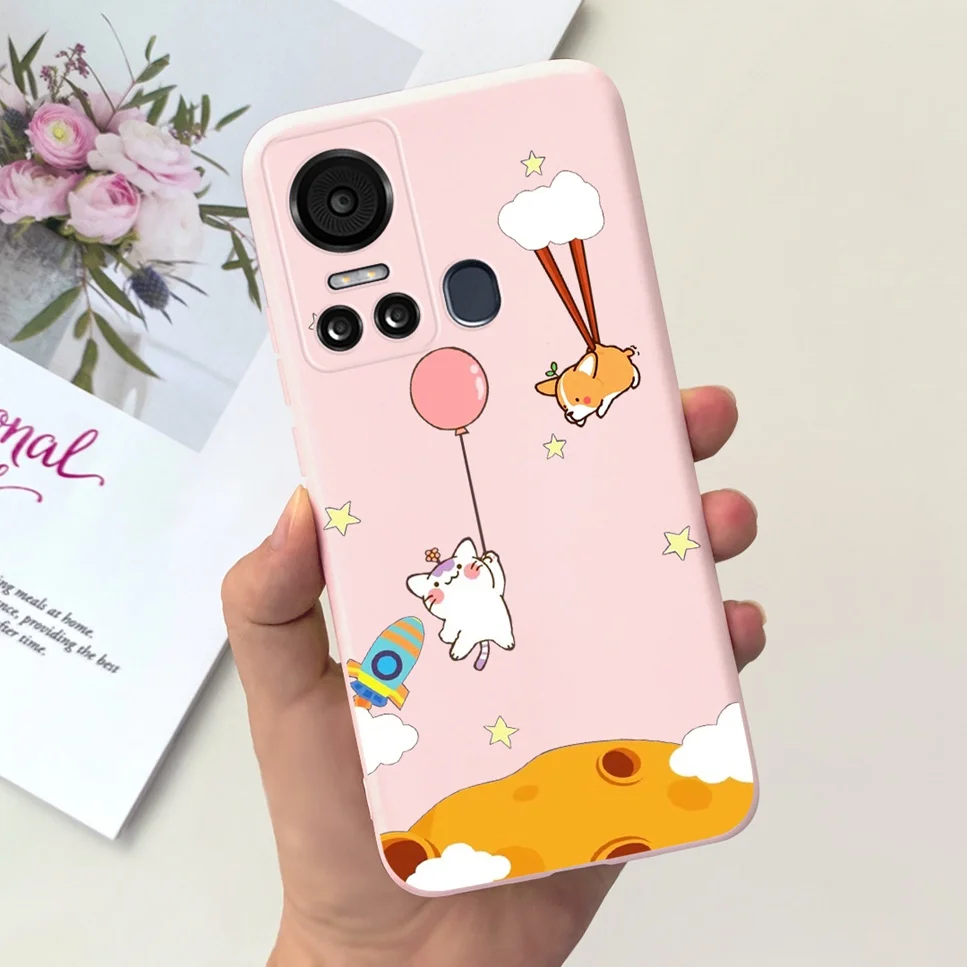 Smiling Daisy Soft Silicone Black Pink Phone Case Cover