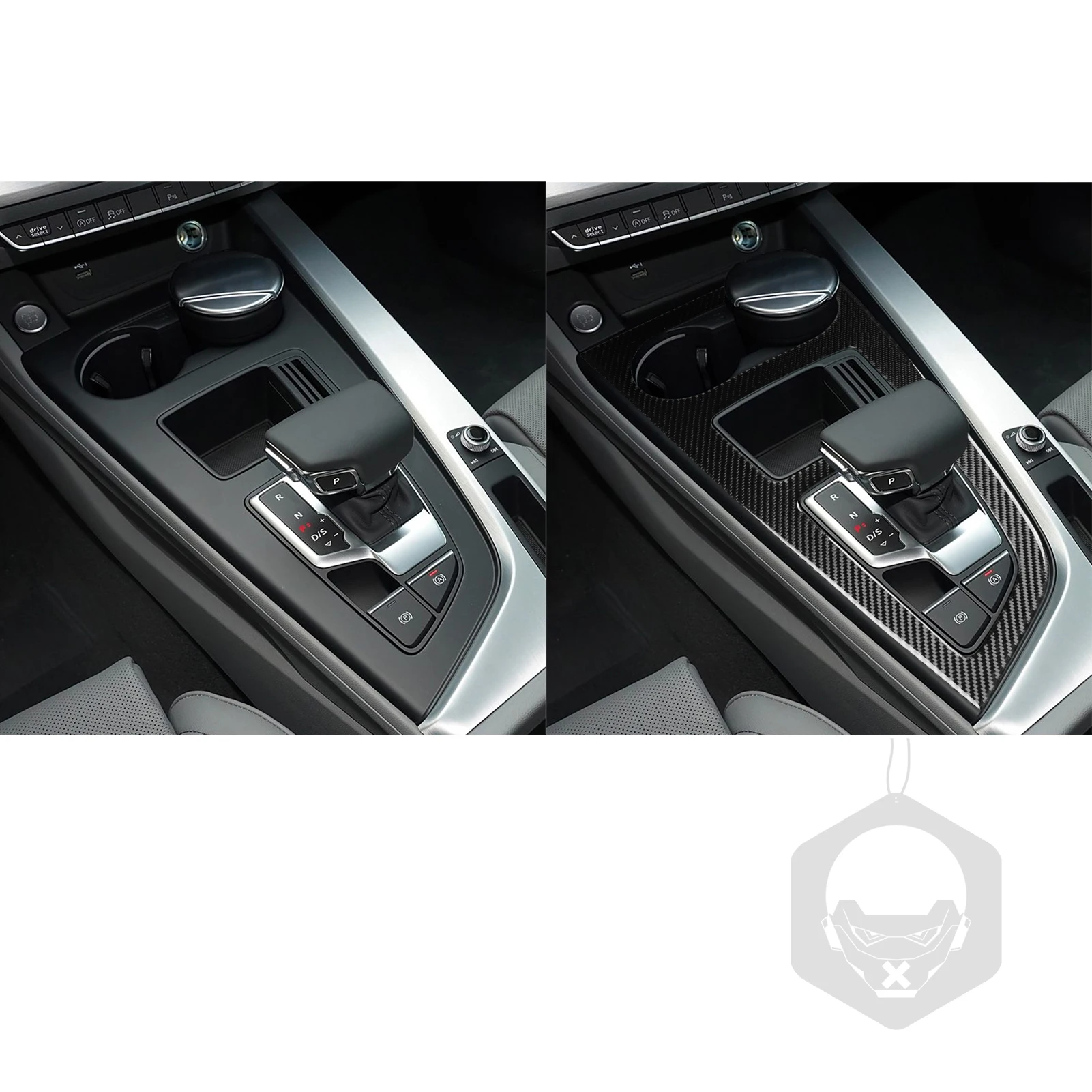 FINMOKAL Voor Audi A4 B9 16-17 A5 17-18 Koolstofvezel Center Console Gear Shift Sticker Panel Cover