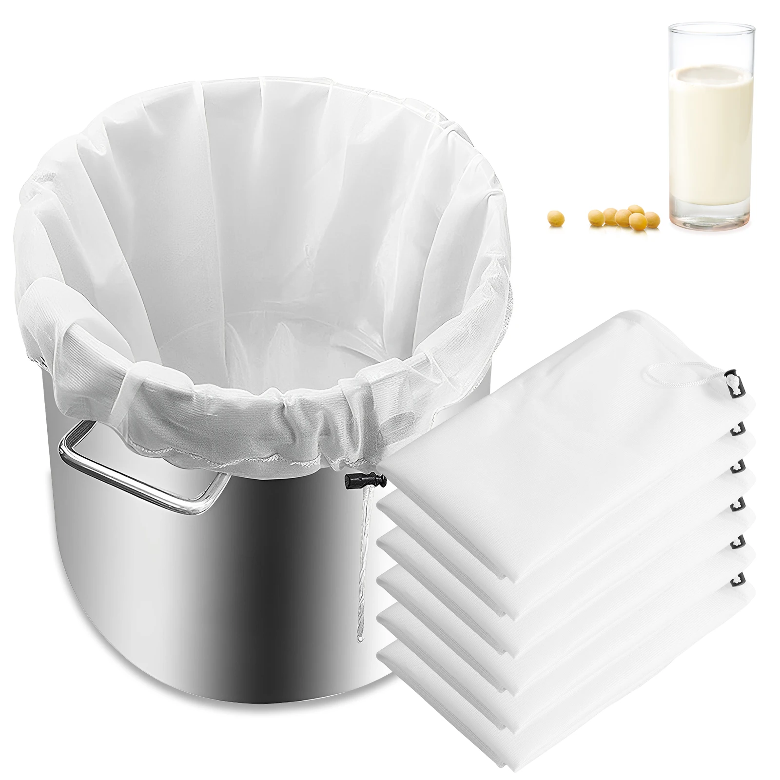 6 Stuks Bier Homebrew Filter Zak Voor Het Brouwen Van Herbruikbare 6-stuks-bier-homebrew-filter-zak-voor-het-brouwen-van-herbruikbare