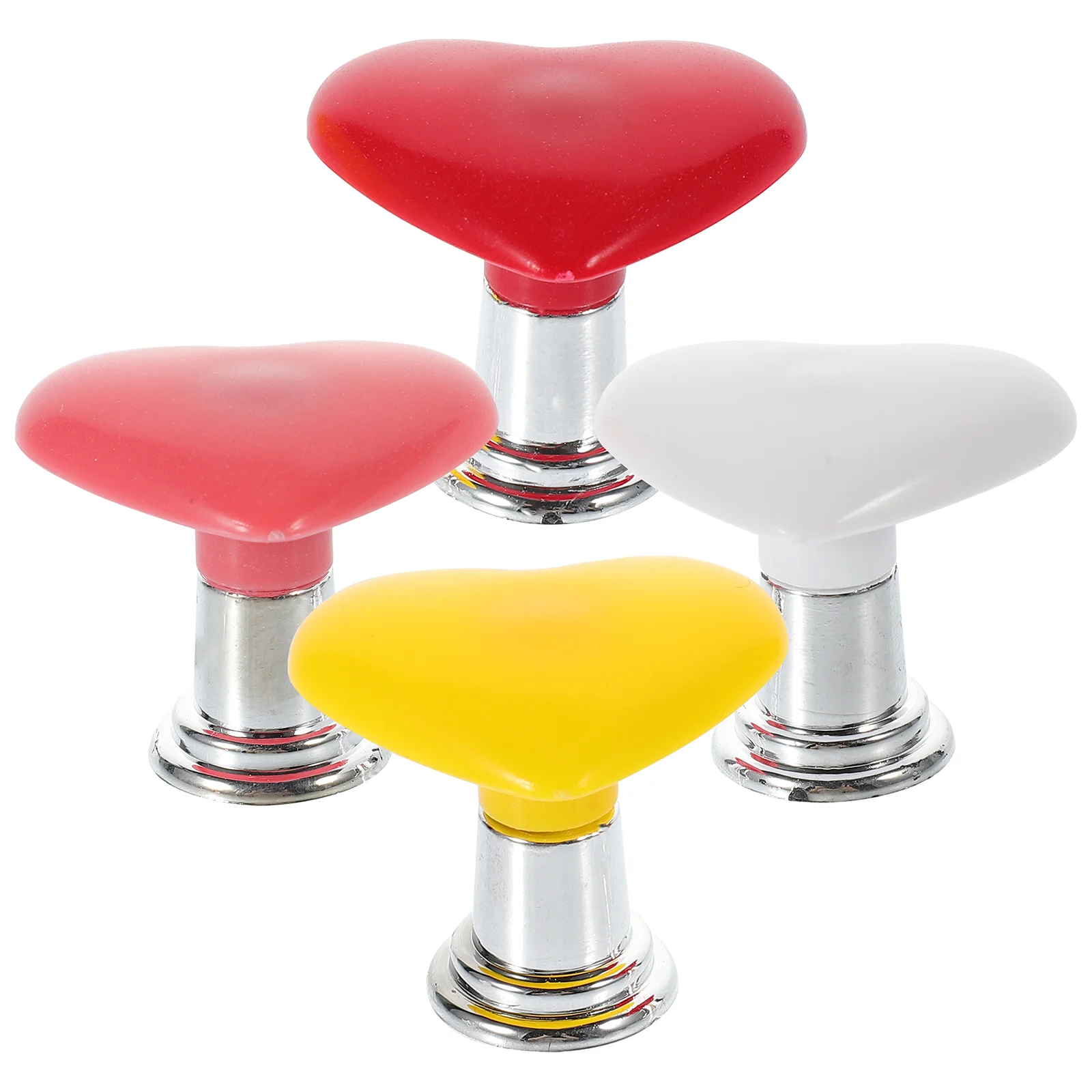 

4 pcs Heart Toilet Button Knobs Toilet Flush Button Handle Manicure Toilet Button Knobs