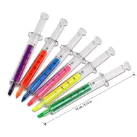 12Pcs Liquid Novelty Syringe Highlighter Stationery Cute Syringe highlighter Office Supplies Child Gift 1